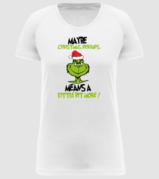 Maybe christmas - Grinch model alb pe tricou