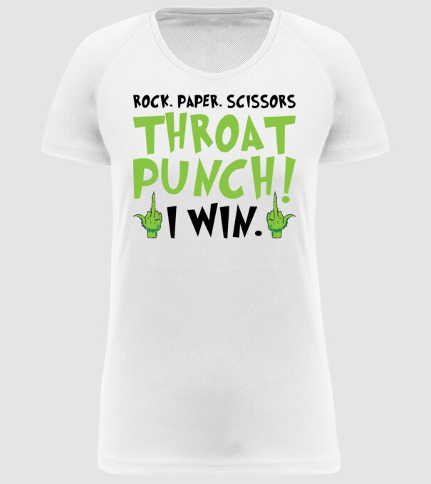 Rock paper scissors - Grinch model alb pe tricou