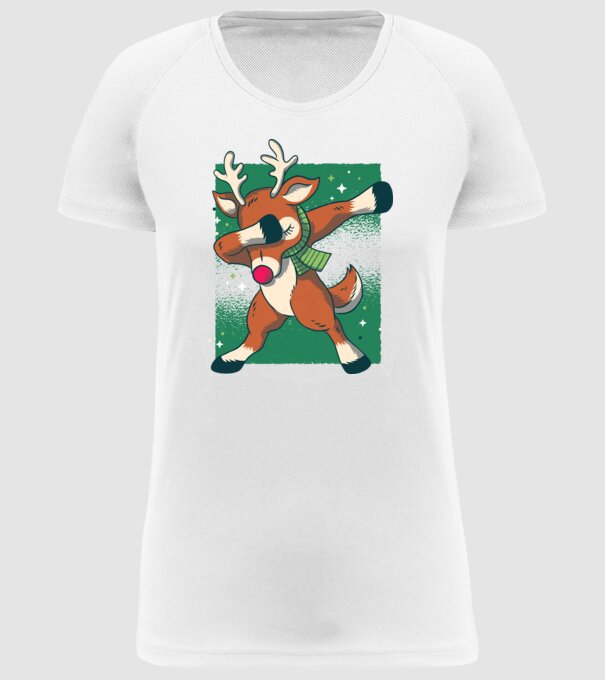 Rudolph DAB model alb pe tricou