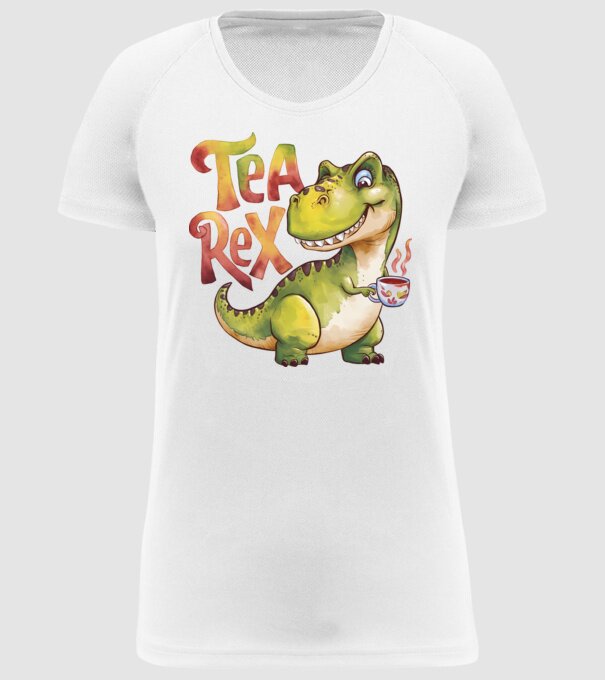 Tea Rex model alb pe tricou