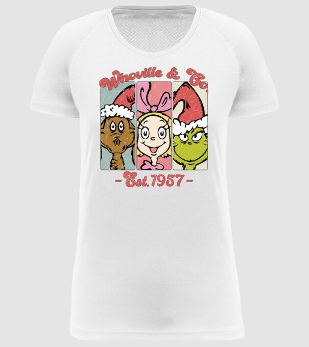 Whoville & Co. - Grinch model alb pe tricou