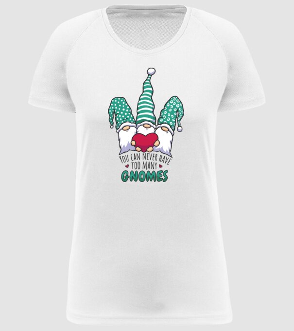 You can never have too many Gnomes model alb pe tricou