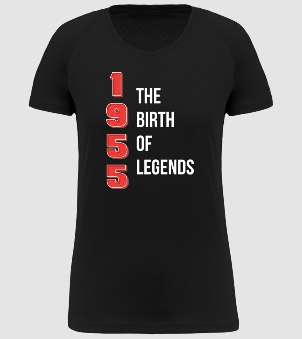 1955 the birth of legends model negru pe tricou