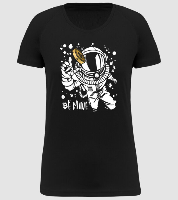 Bitcoin Astrounaut model negru pe tricou