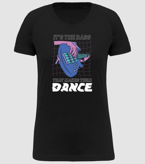 Basul stabilește ritmul model negru pe tricou