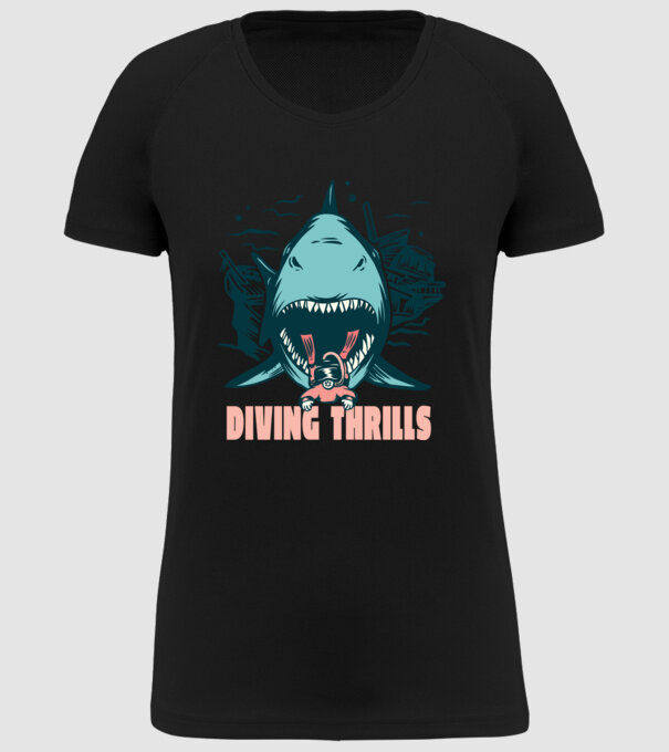 Scufundarea este periculoasă model negru pe tricou