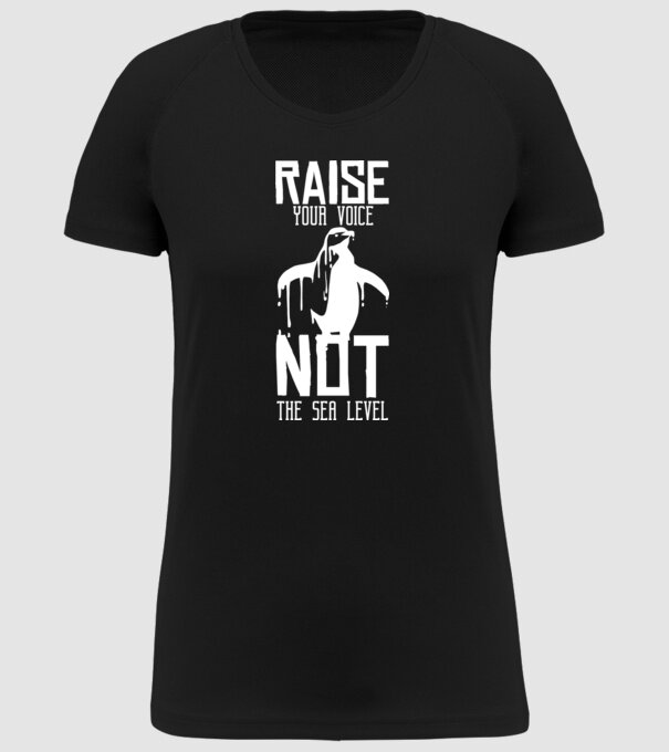 Ridică-ți vocea nu nivelul mării model negru pe tricou