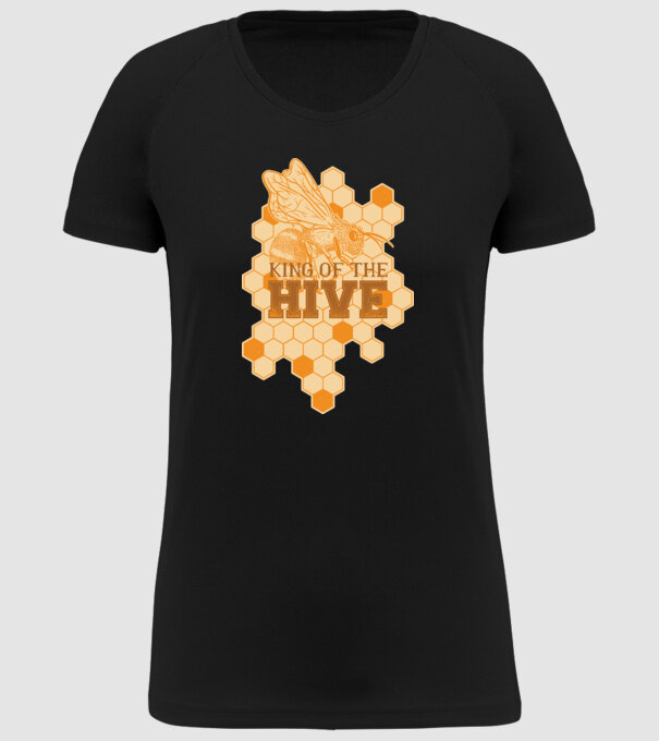 Regele stupului model negru pe tricou
