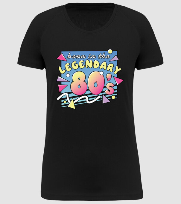 M-am născut în legendarii ani 80 model negru pe tricou