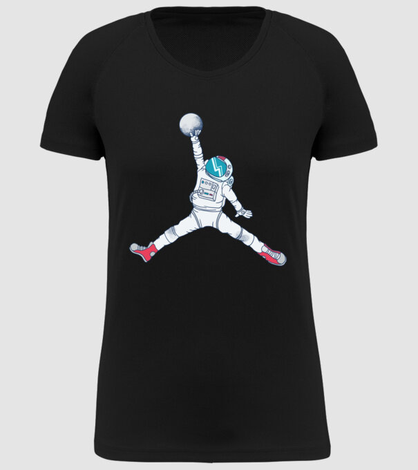 Air Astronaut tricou astronaut model negru pe tricou
