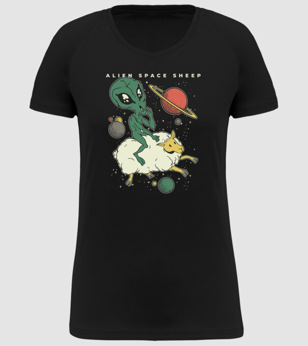 Alien În spațiu model negru pe tricou