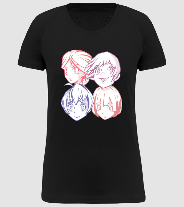 Expresii Anime model negru pe tricou