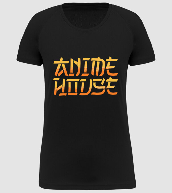 Anime House model negru pe tricou