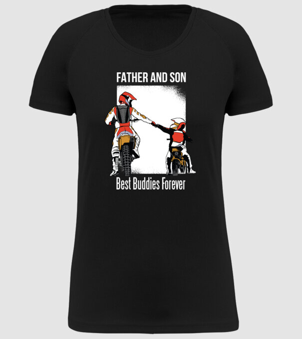 Tată și Fiu cei mai buni Prieteni - Motociclist model negru pe tricou