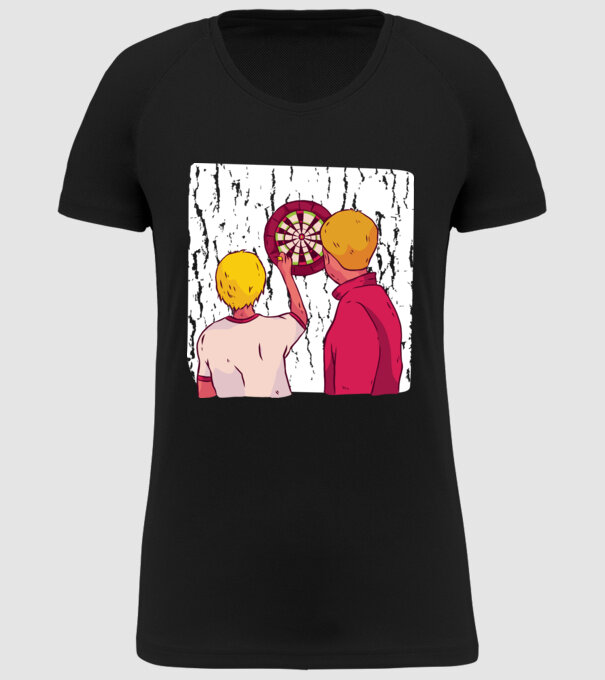 Darts Tată Fiu model negru pe tricou