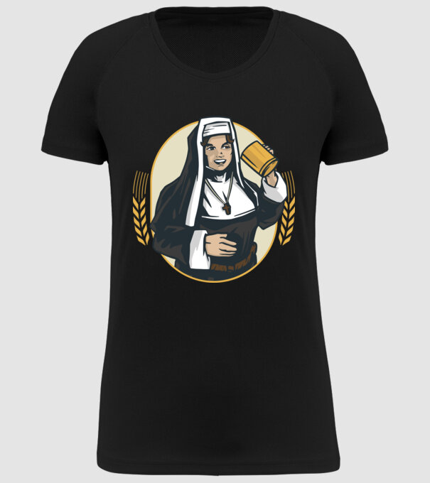 Bere Călugăriță model negru pe tricou