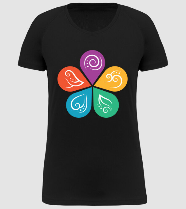 Ayurveda model negru pe tricou