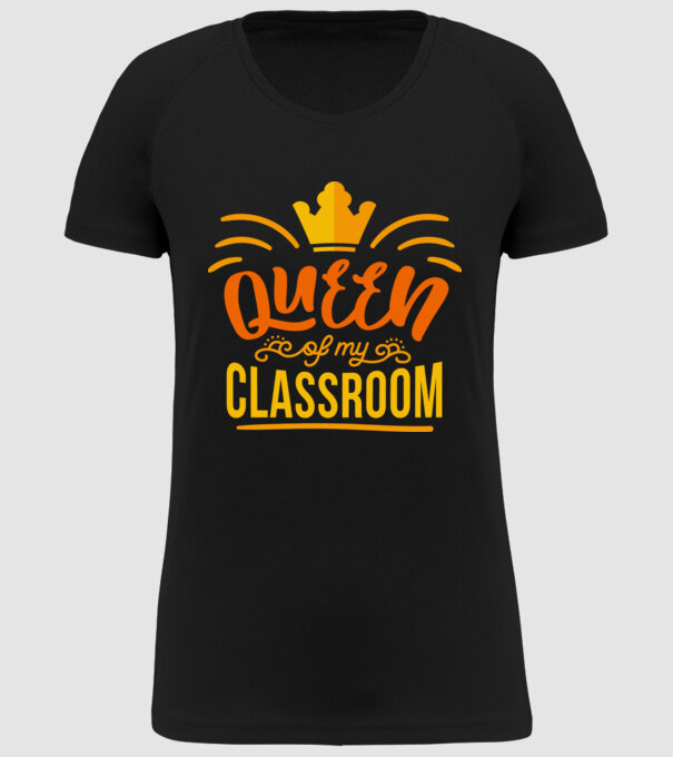 Regina clasei model negru pe tricou