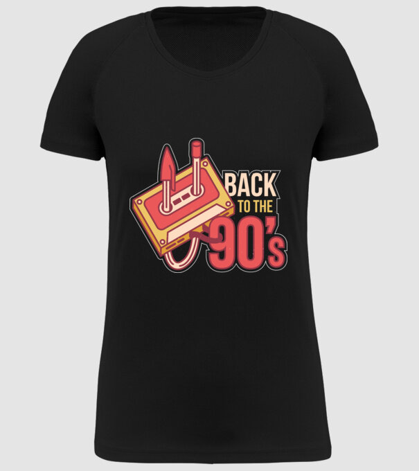 'Back to the 90s Înapoi în anii ''90 Retro' model negru pe tricou