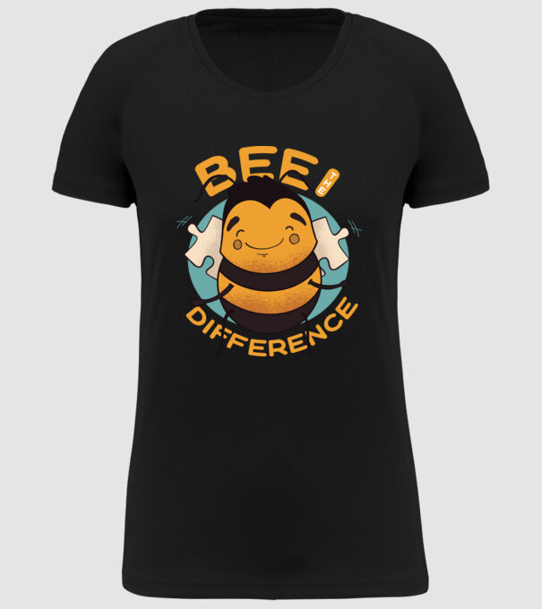 Bee the Difference - Fii tu însuți diferența model negru pe tricou