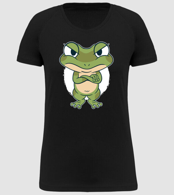 Broască model negru pe tricou
