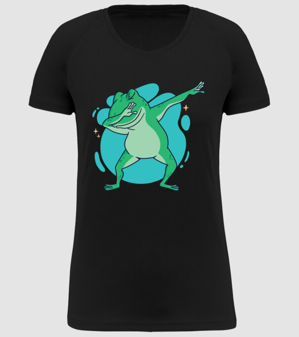 Broască DAB model negru pe tricou
