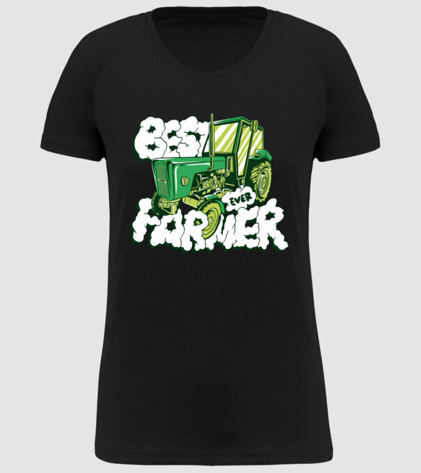 Best Farmer Ever cu Tractor model negru pe tricou