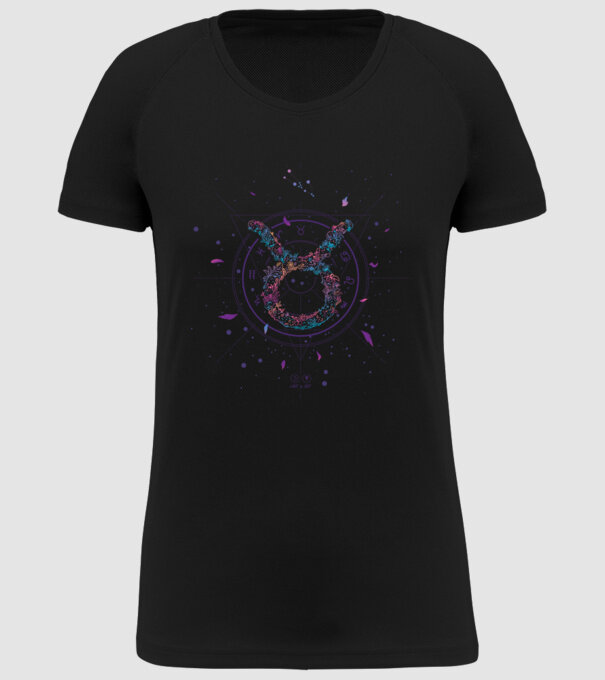 Taurus Zodiac model negru pe tricou