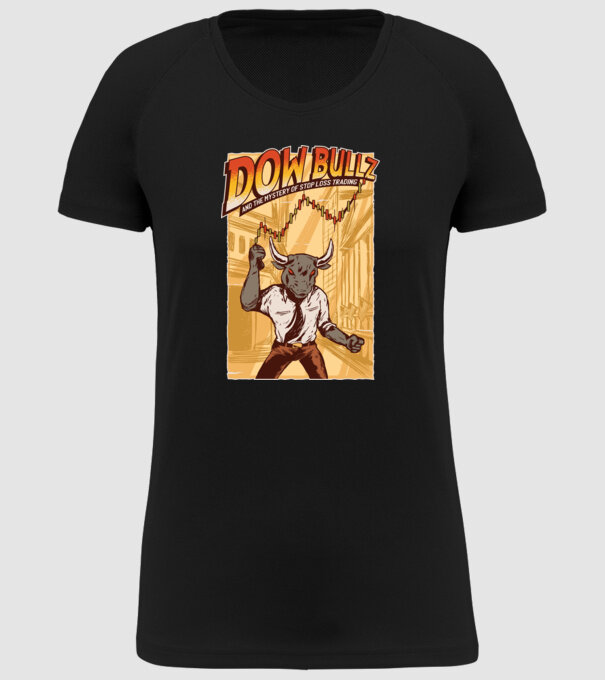 Piață taur Bursa de valori model negru pe tricou