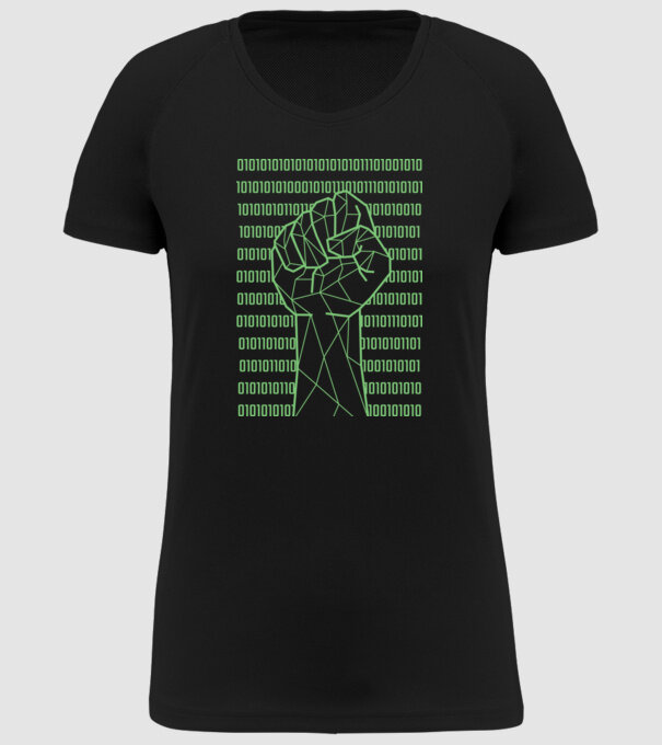 Pumn binar model negru pe tricou