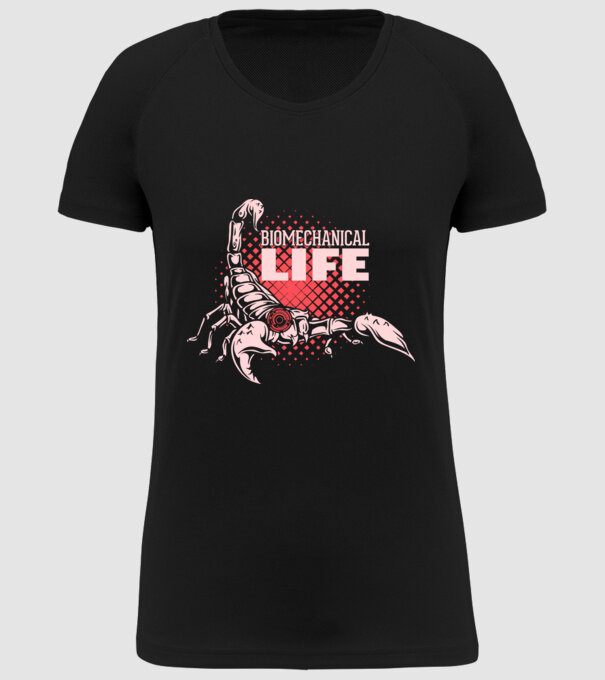 Biomechanical Life model negru pe tricou