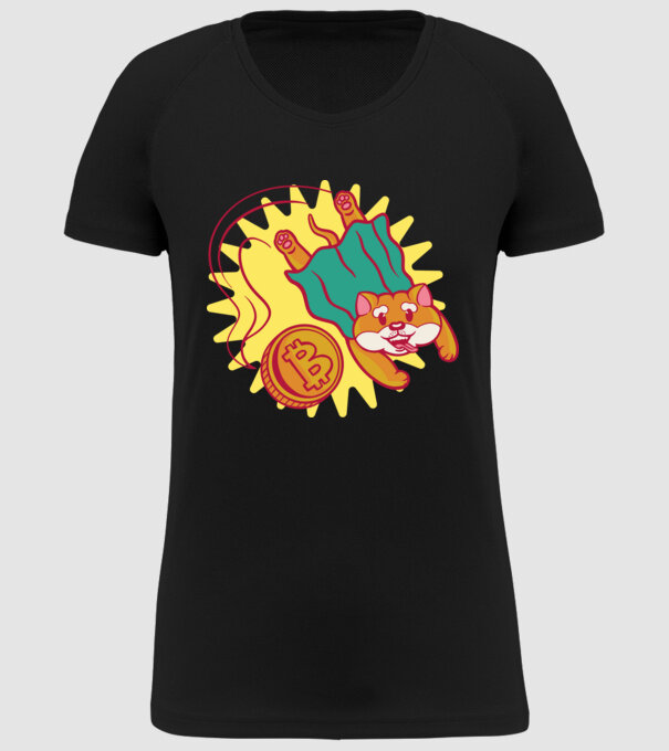 Bitcoin Vs Doge model negru pe tricou