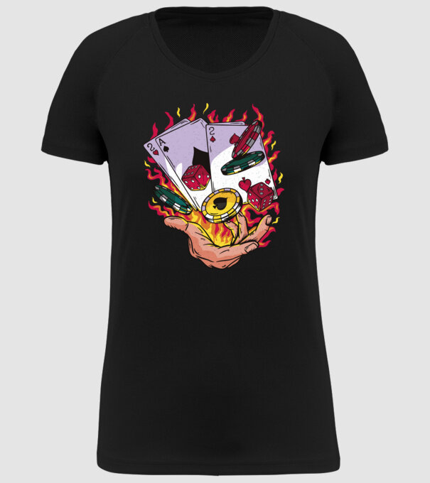 Black Jack Casino model negru pe tricou