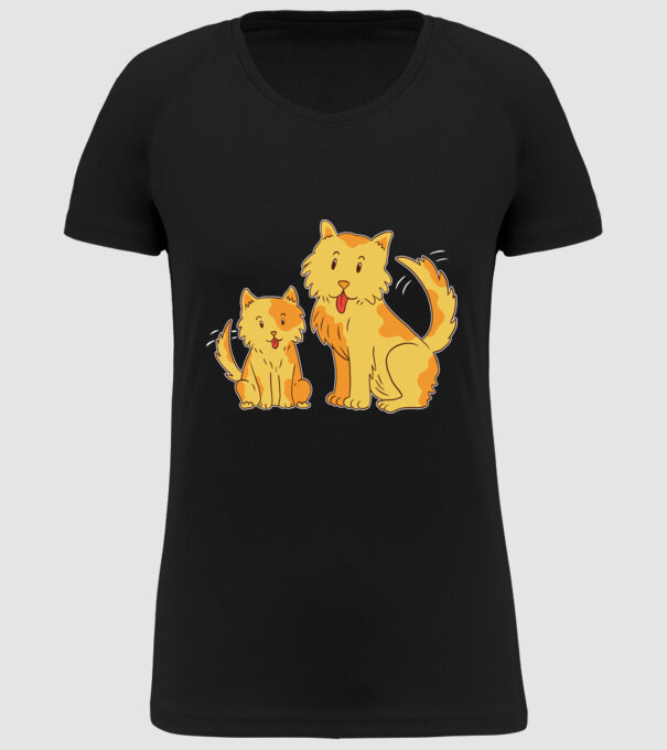 Câini fericiți model negru pe tricou