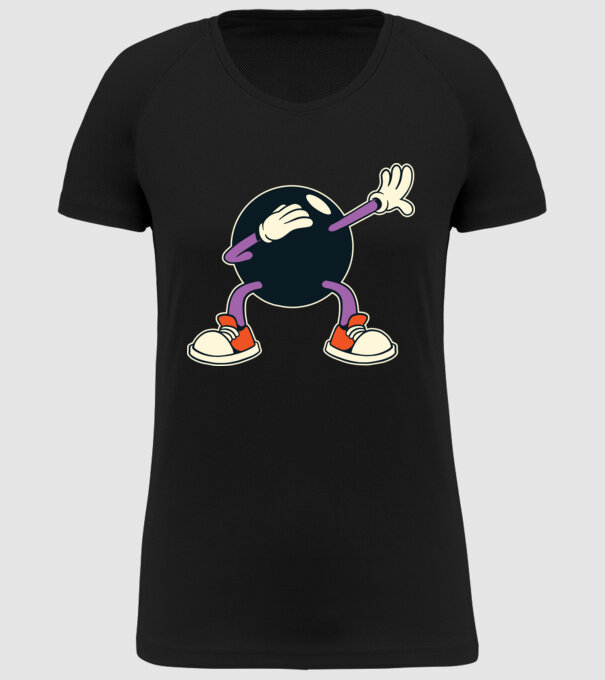 Bowling DAB model negru pe tricou