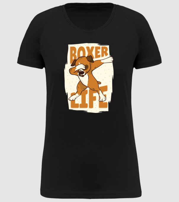 Boxer Life DAB model negru pe tricou
