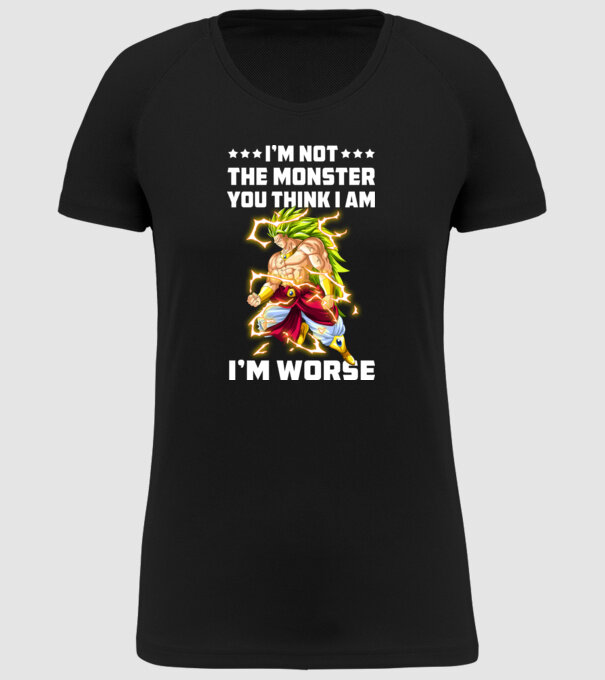Brolly monster Dragonball model negru pe tricou