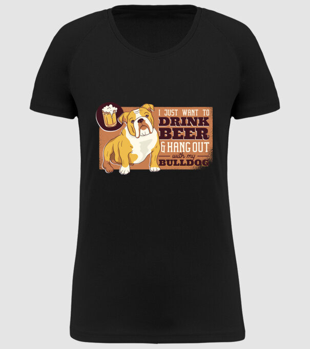 Bulldog și bere este tot ce am nevoie model negru pe tricou