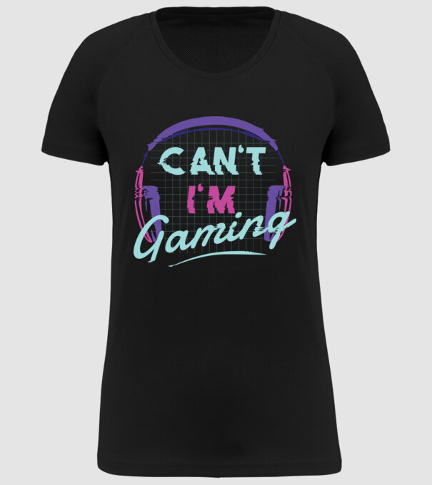 'Can''t I''m Gaming - Gamer' model negru pe tricou