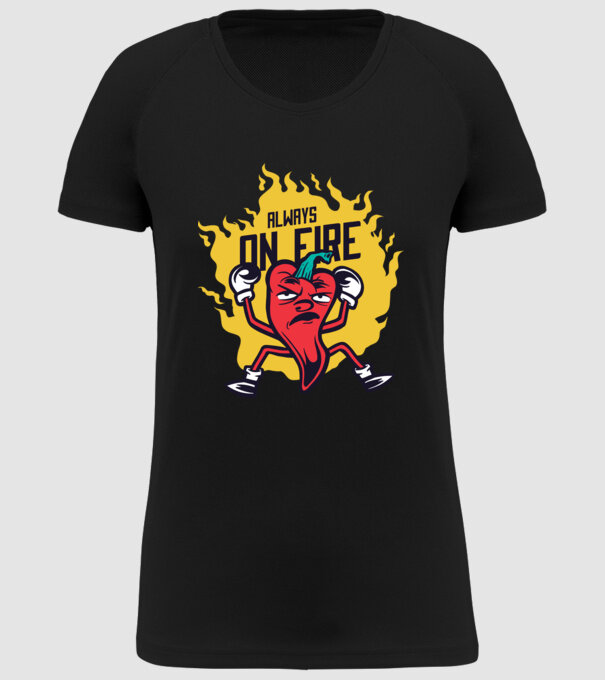 Ardei Chili model negru pe tricou