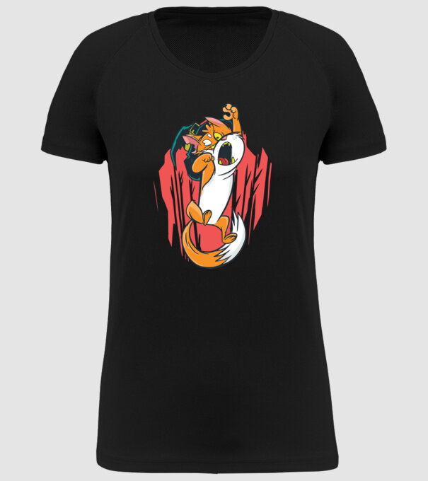 Pisică Vrăjitoare model negru pe tricou