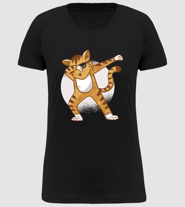 Pisică DAB model negru pe tricou