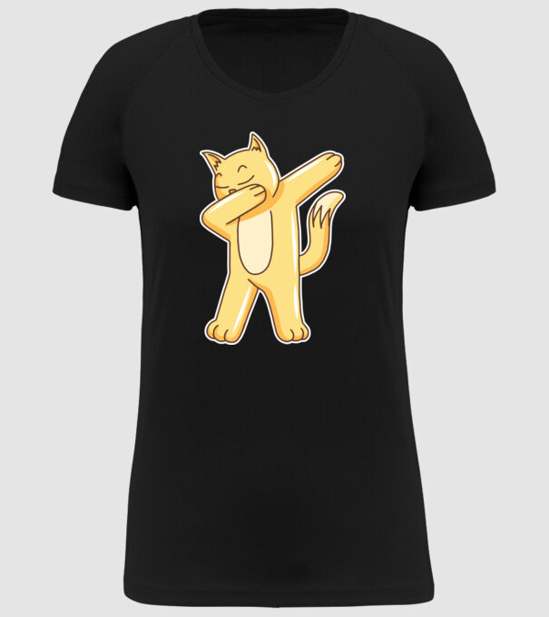 Pisică DAB model negru pe tricou