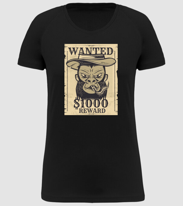Maimuță cowboy model negru pe tricou