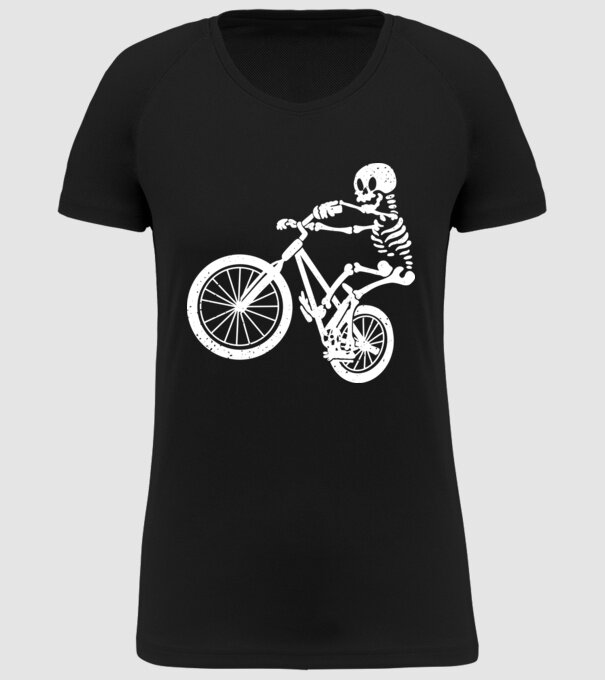 Biciclist schelet model negru pe tricou