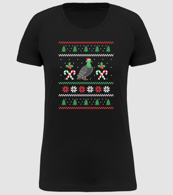 tricou cu Porumbel pulovăr urât model negru pe tricou