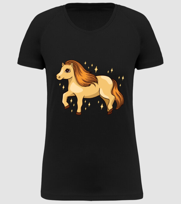 Ponei drăguț model negru pe tricou