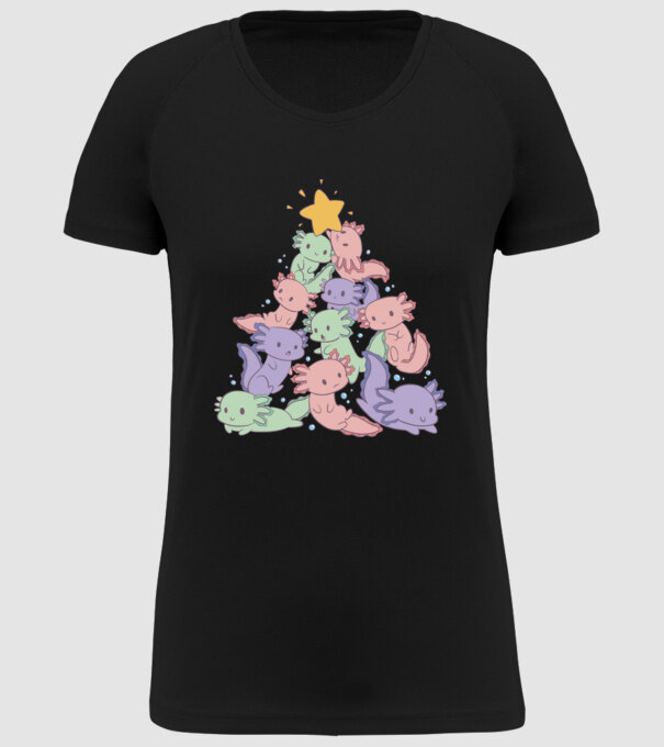 Pom de Crăciun cu monstru drăguț model negru pe tricou