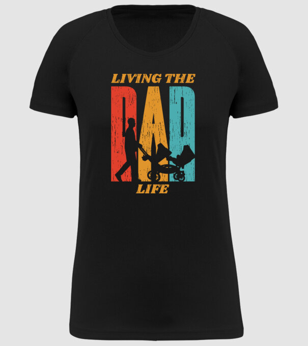 Dad Life pentru tata model negru pe tricou