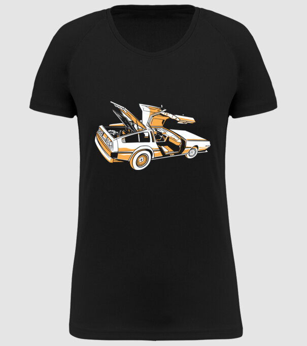 Delorian Înapoi în viitor model negru pe tricou